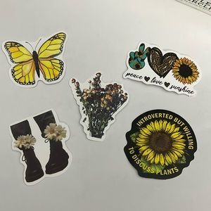 Yellow/Flower Sticker Set